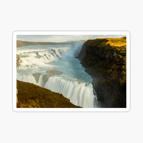 Wildlife  Gullfoss-waterfall in Iceland landscape Sticker