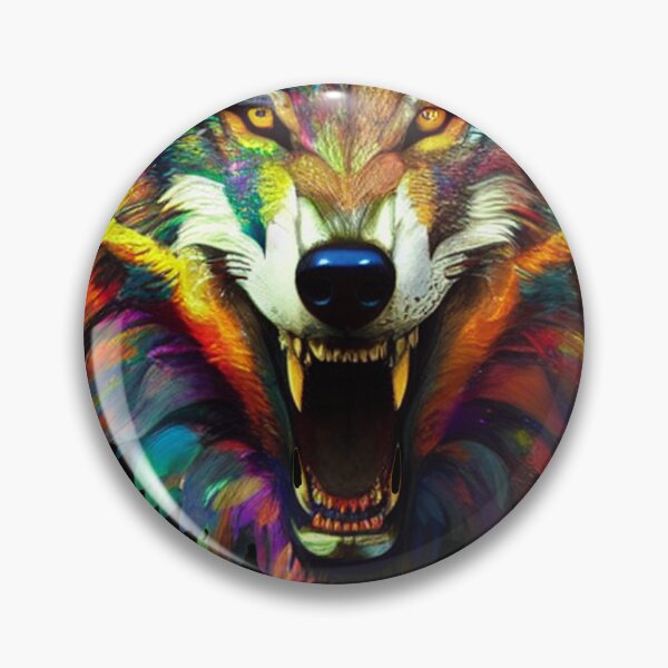 Artikelvorschau, Schönes buntes Wolfsdesign entworfen und verkauft von kispixart.