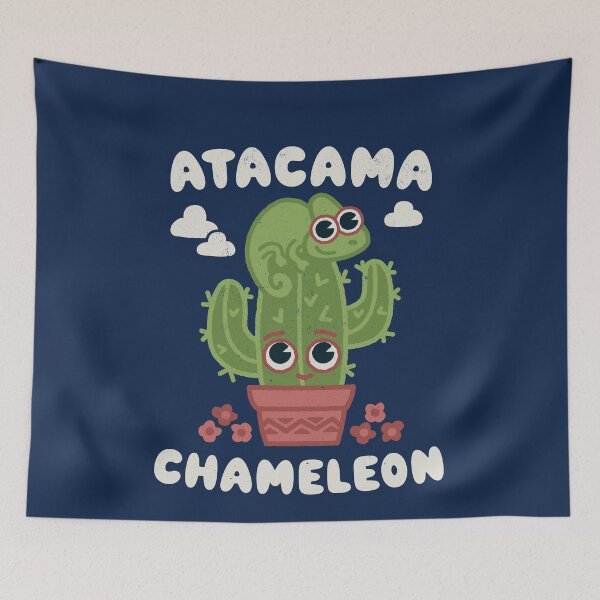 Item preview, Atacama Chameleon Cute Kawaii lizard Cactus - Music Pun designed and sold by WeirdPunderful.
