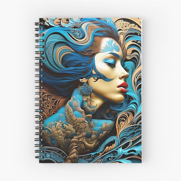 Item preview, Electric Blue Floral Paint Woman designed and sold by CanvasCult.