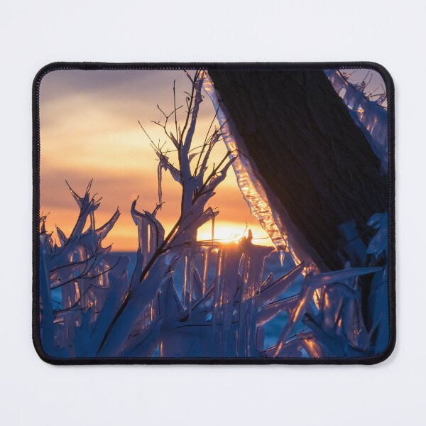 Item preview, Lakefront Sunrise with Sapphire Blue Icicles designed and sold by Georgia Mizuleva.