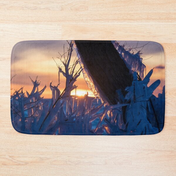 Item preview, Lakefront Sunrise with Sapphire Blue Icicles designed and sold by Georgia Mizuleva.