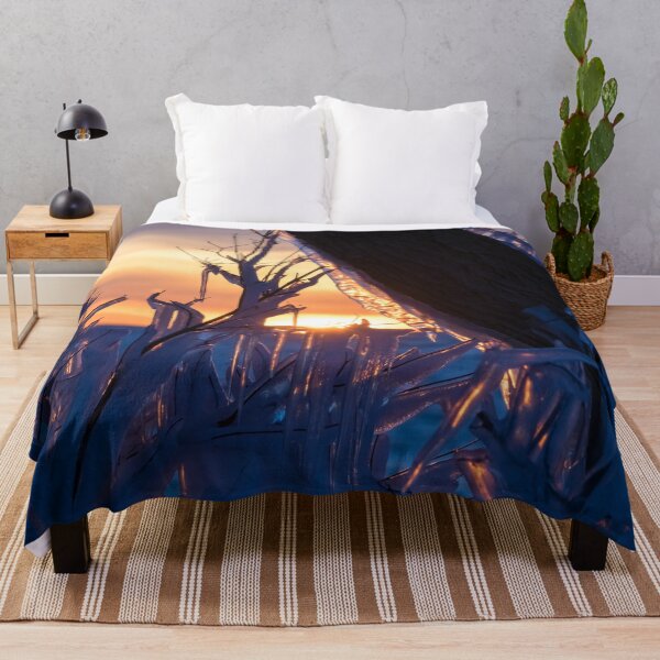 Item preview, Lakefront Sunrise with Sapphire Blue Icicles designed and sold by Georgia Mizuleva.
