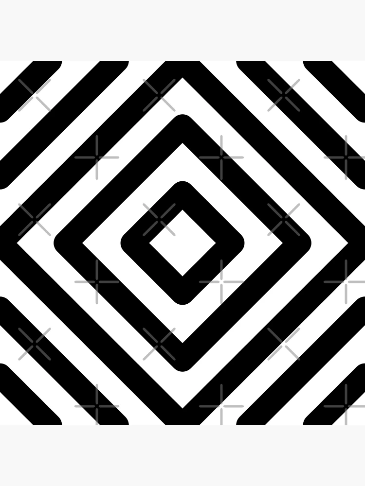 Classical black and white zig zag lines decals for furniture