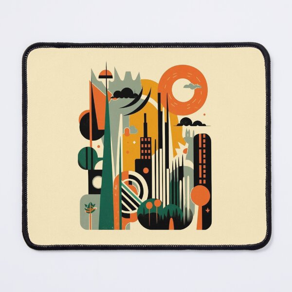 Item preview, Imaginary city in a mid century modern style designed and sold by brytfanna.