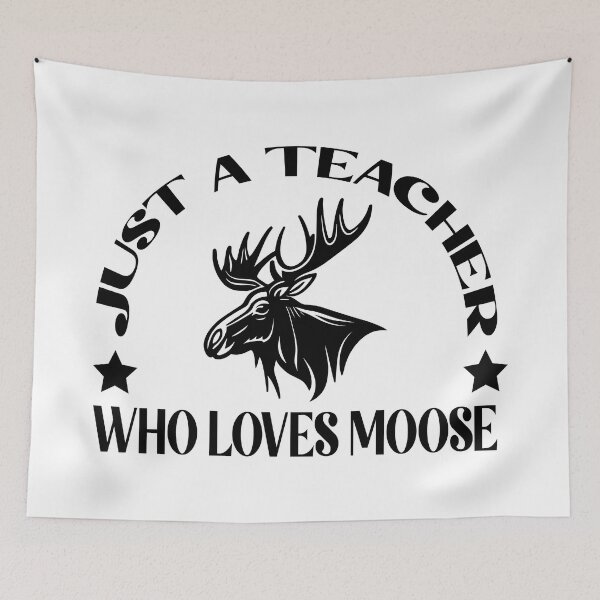 Item preview, just a teacher who loves moose designed and sold by amersoliman.