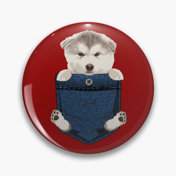 Item preview, Pocket wolf puppy cute fluffy baby wolf sitting in pocket designed and sold by alenaz.