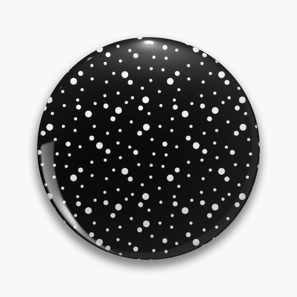 Item preview, Polka dots  pattern in black and white, white dots in black background designed and sold by HariniArts.