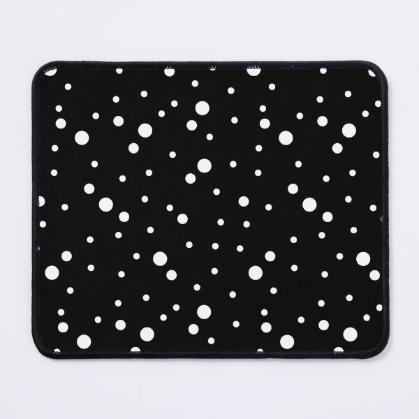 Item preview, Polka dots  pattern in black and white, white dots in black background designed and sold by HariniArts.