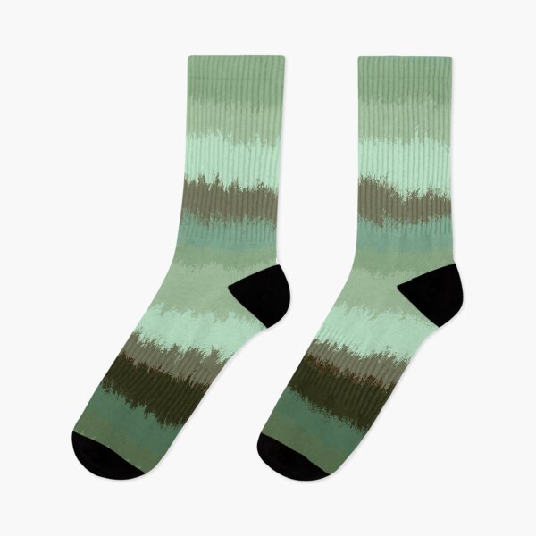 Item preview, Shades of Green, Fuzzy Stripes  designed and sold by OneThreeSix.