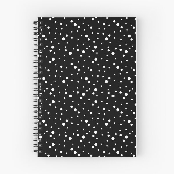 Item preview, Polka dots  pattern in black and white, white dots in black background designed and sold by HariniArts.