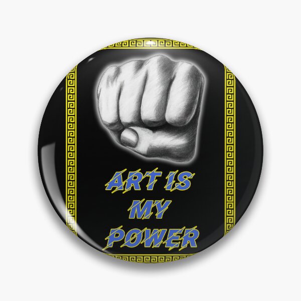 Item preview, 'Art is My Power' Raised Fist Design - Artist Inspirational Quotes designed and sold by Ridiculam Toga.