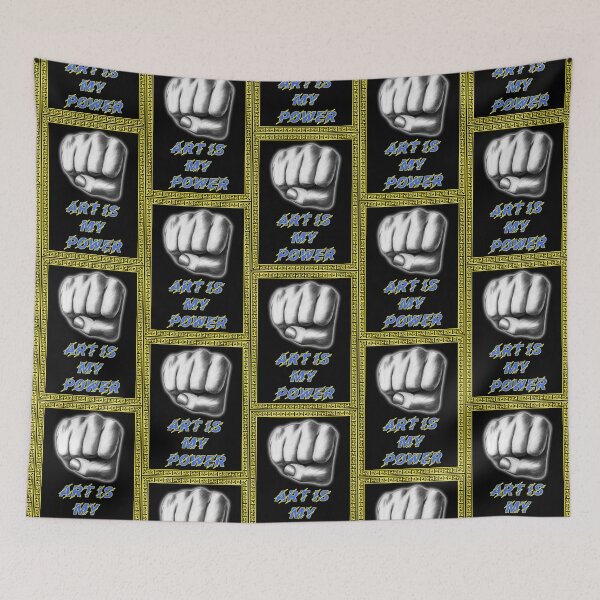 Item preview, 'Art is My Power' Raised Fist Design - Artist Inspirational Quotes designed and sold by Ridiculam Toga.