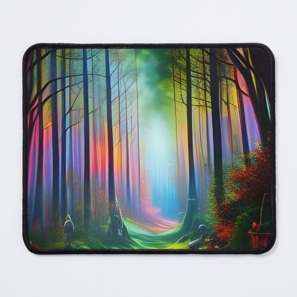Item preview, Dreamy Rainbow Colored Forest Trail - Digital AI Art designed and sold by stine1.