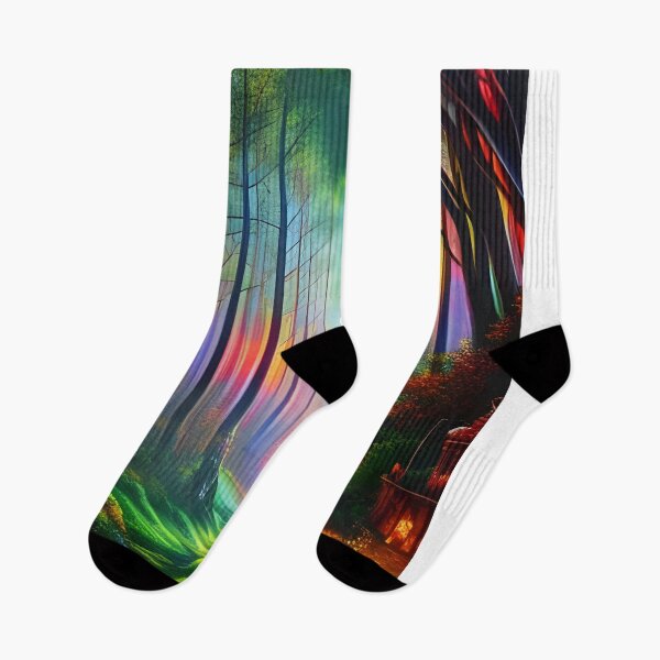Item preview, Dreamy Rainbow Colored Forest Trail - Digital AI Art designed and sold by stine1.