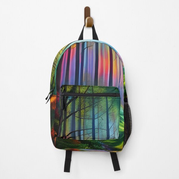 Item preview, Dreamy Rainbow Colored Forest Trail - Digital AI Art designed and sold by stine1.