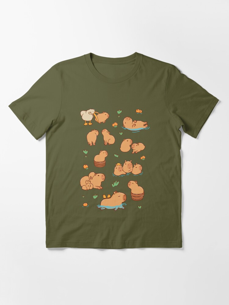 Camiseta Capybaras ( Capivara ) - Amarela Clara - HIPPIE ARTESANATOS