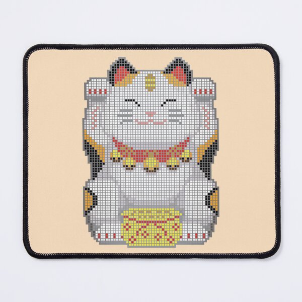 Item preview, Maneki Neko Japanese lucky cat digital pixel art  designed and sold by SetthaSK.