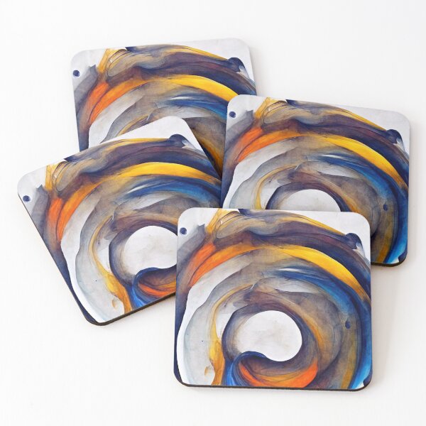 Item preview, Abstract minimalist vortex watercolour style  designed and sold by LunarSeaArt.