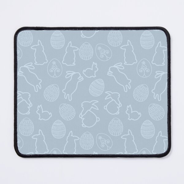 Item preview, Cute Easter pattern with bunnies and eggs in pastel blue designed and sold by HariniArts.