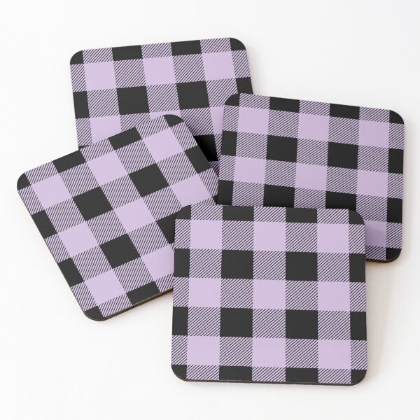 Item preview, Pastel Purple and Black Buffalo Plaid Pattern designed and sold by starrylite.