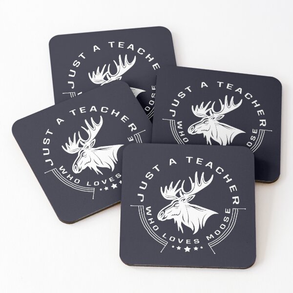 Item preview, just a teacher who loves moose white designed and sold by amersoliman.