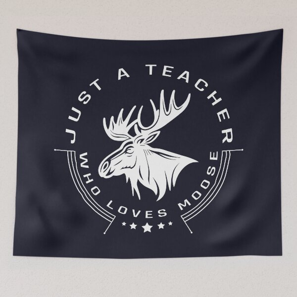 Item preview, just a teacher who loves moose white designed and sold by amersoliman.