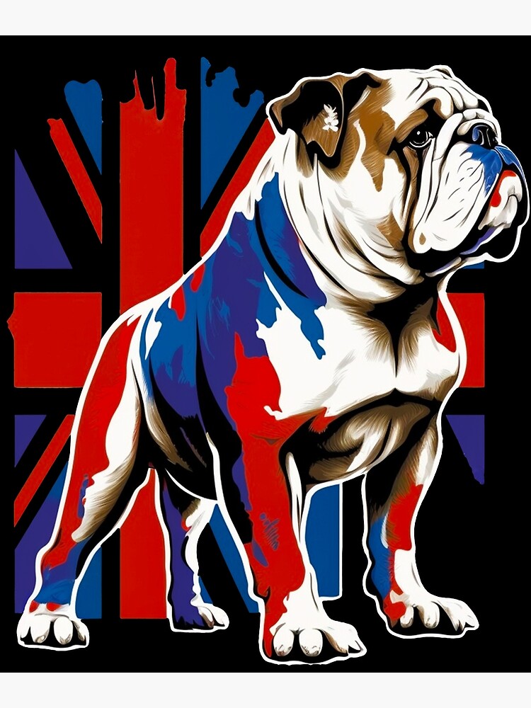 British bulldog with fashion union jack