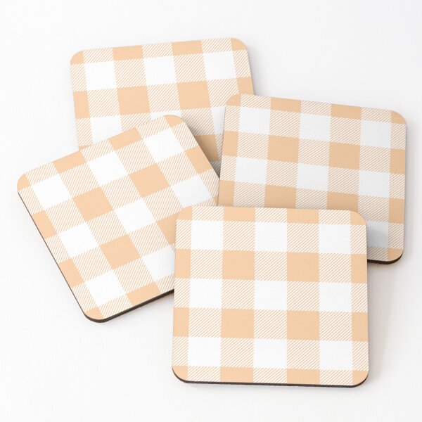 Item preview, Pastel Orange and White Buffalo Plaid Pattern designed and sold by starrylite.