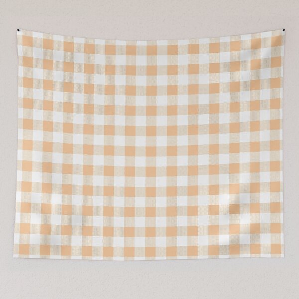 Item preview, Pastel Orange and White Buffalo Plaid Pattern designed and sold by starrylite.