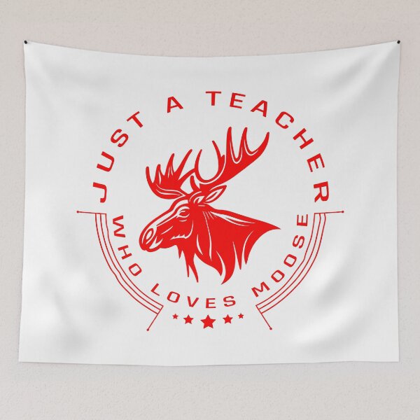Item preview, just a teacher who loves moose red designed and sold by amersoliman.