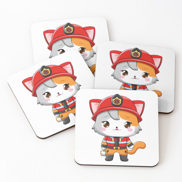 Item preview, Cat Dressed as a Fireman, Super Cute, Adorable, and So Fun  designed and sold by 1FunLife.