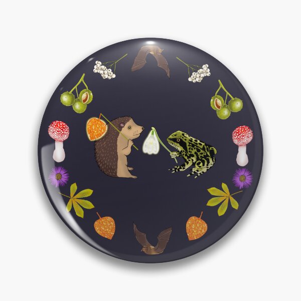 Item preview, Meet me by the toadstools woodland animals and nature pattern designed and sold by Naty Design Prague.