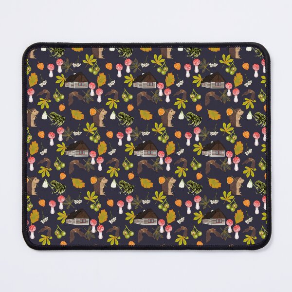 Item preview, Meet me by the toadstools woodland animals and nature pattern designed and sold by Naty Design Prague.