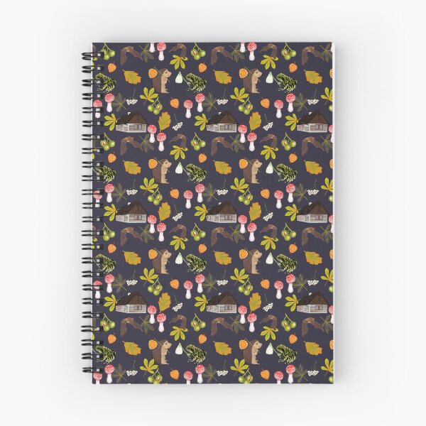 Item preview, Meet me by the toadstools woodland animals and nature pattern designed and sold by Naty Design Prague.