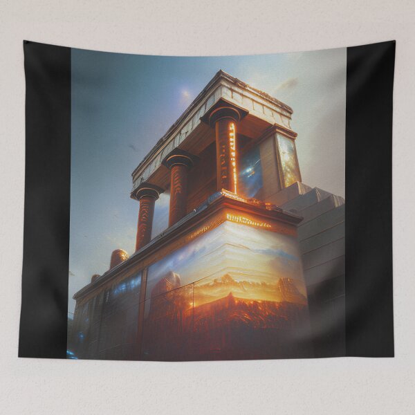 Item preview, "Futuristic Knossos Palace v2" Uncovering the Mystery. An Exploration of Ancient Greek Art and Culture. designed and sold by nicpa-art.