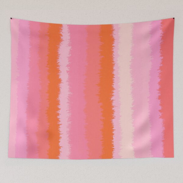 Item preview, Pink and Orange, Fuzzy Stripes  designed and sold by OneThreeSix.