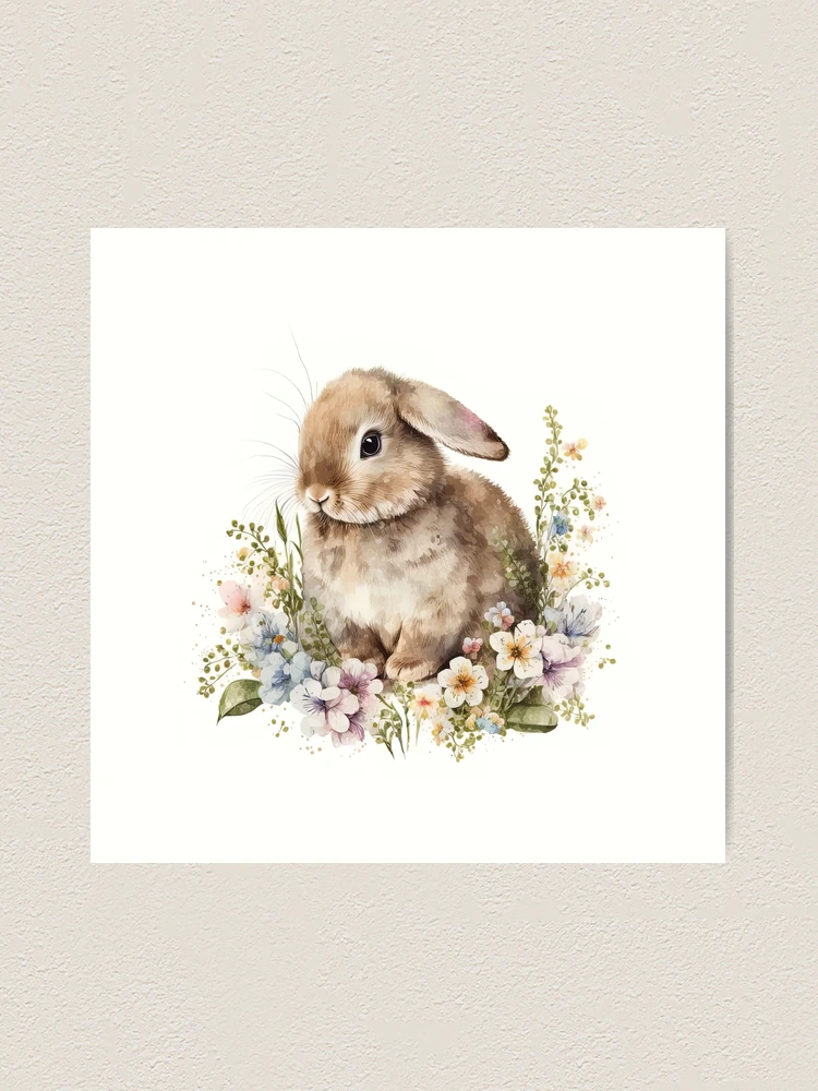 Watercolor Bunny Rabbit