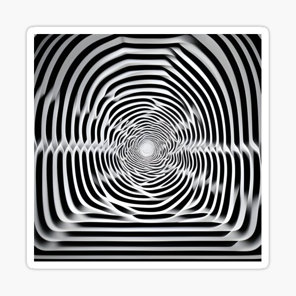 Optical Illusion, visual illusion Sticker