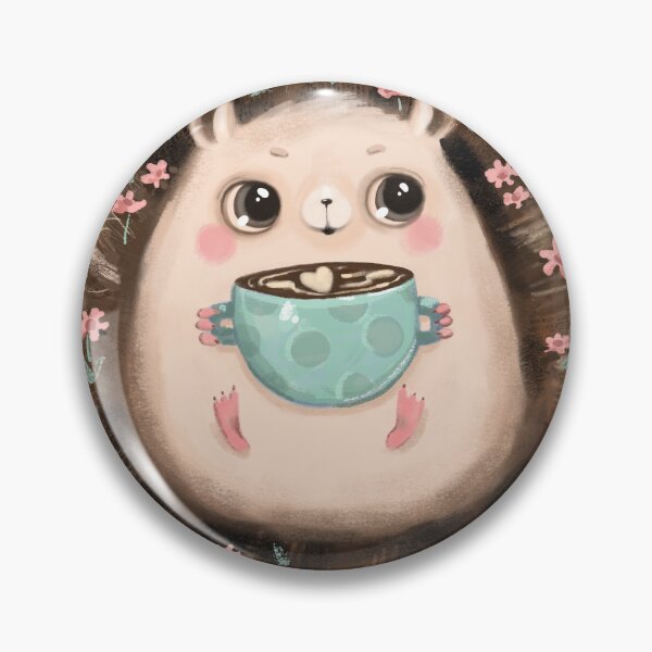 Item preview, Hello Spring - Hedgehog holding coffee designed and sold by All-About-Life.