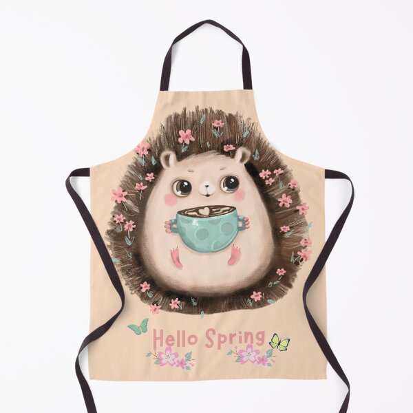 Item preview, Hello Spring - Hedgehog holding coffee designed and sold by All-About-Life.