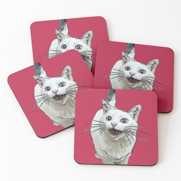 Item preview, White Cat Face by BeeFoxTree designed and sold by BeeFoxTree.