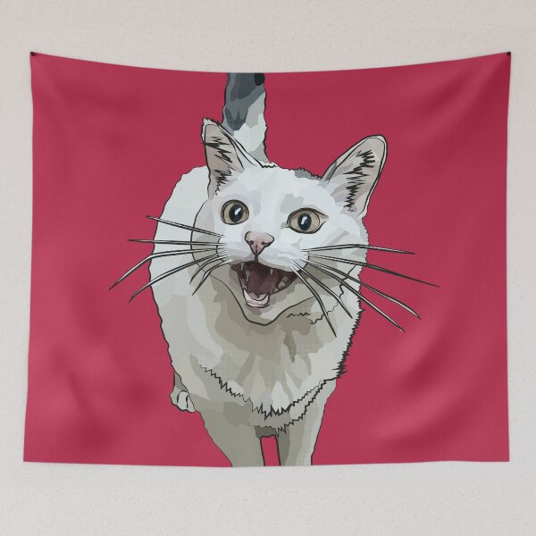 Item preview, White Cat Face by BeeFoxTree designed and sold by BeeFoxTree.