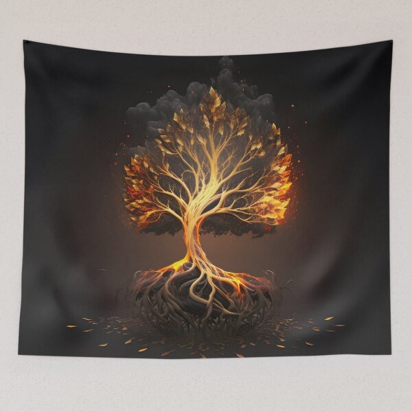 Item preview, Tree of Life on Fire - Emblem designed and sold by AgitProPrints.