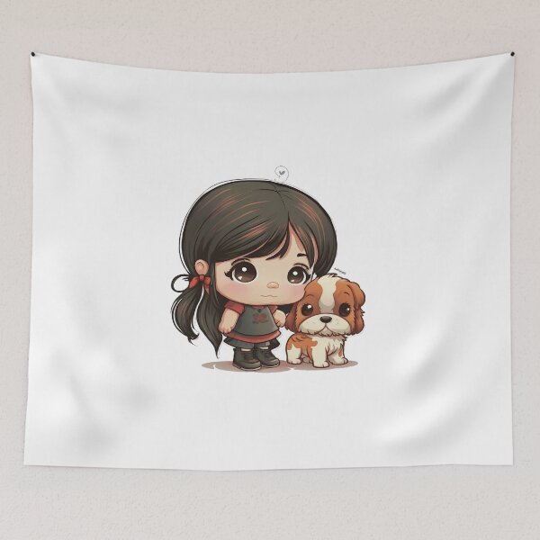 Item preview, The Little Girl and Her Beloved Dog designed and sold by KaylynBrown121.