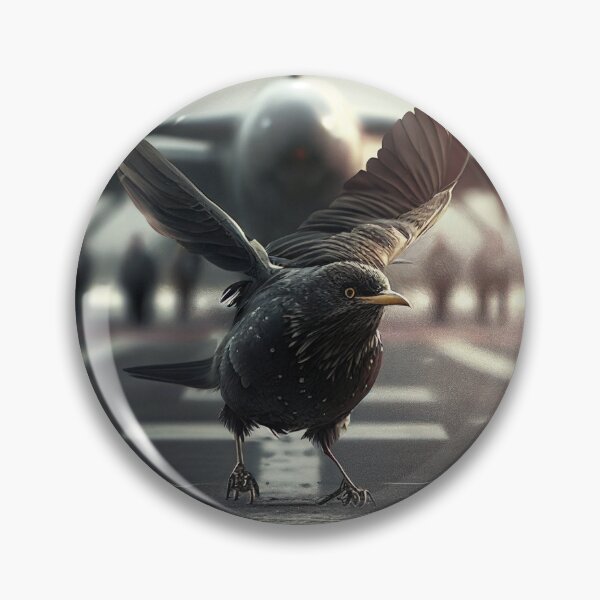 Artikelvorschau, Vogel, der von einem Flughafen abhebt, KI-generiert entworfen und verkauft von AirbornePrints.