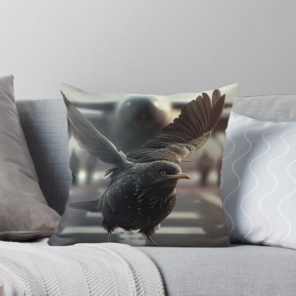 Artikelvorschau, Vogel, der von einem Flughafen abhebt, KI-generiert entworfen und verkauft von AirbornePrints.