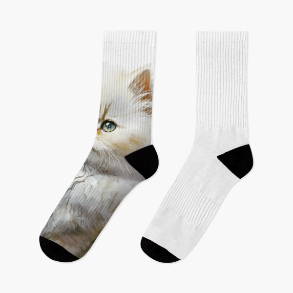 Item preview, Watercolor White Persian Cat designed and sold by artsyindc.