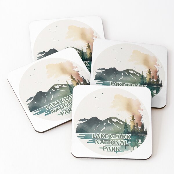 Item preview, Lake Clark National Park Boho Watercolor Circle designed and sold by PikoApparel.