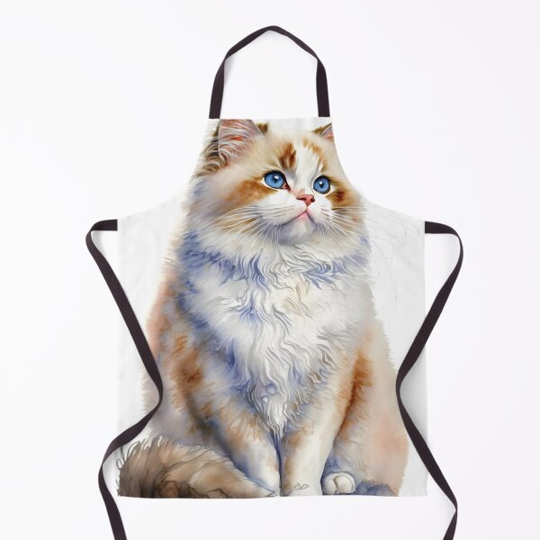 Item preview, Watercolor Flametip Ragdoll Cat designed and sold by artsyindc.